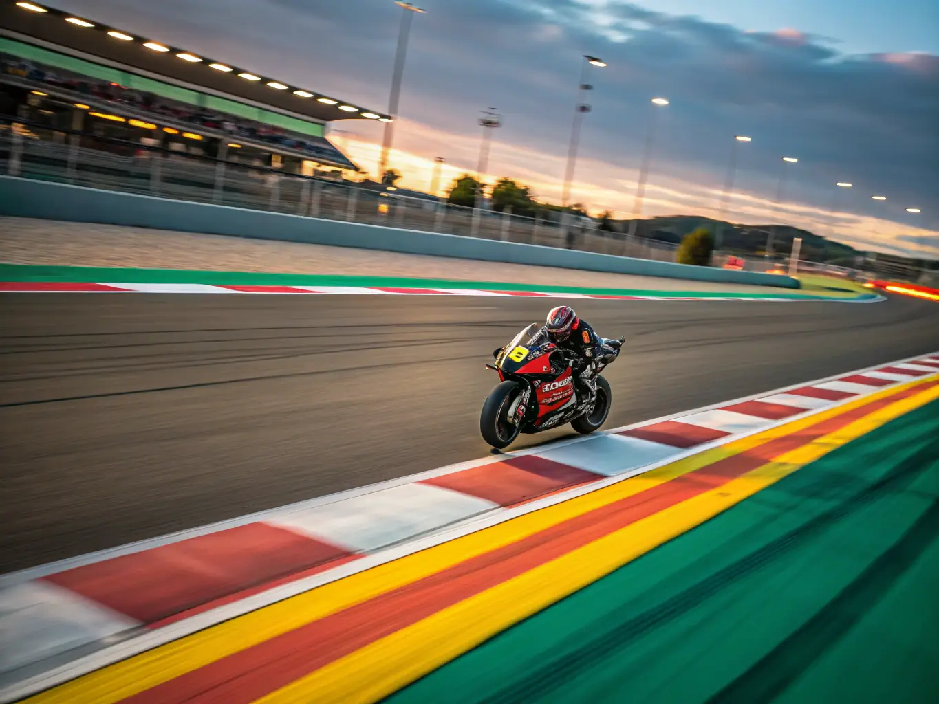 An action shot of a motorbike competition, showcasing riders navigating a challenging course with speed and precision. The image captures the excitement and competitive spirit of the event.